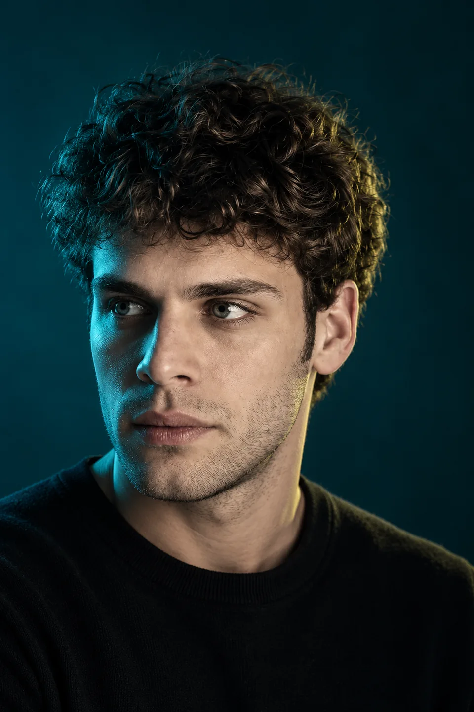 Alessandro Cuzzo, ritratto a tre quarti con illuminazione petrolio